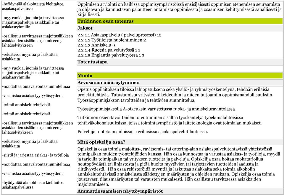 omavalvontasuunnitelmaa -varmistaa asiakastyytyväisyyden.