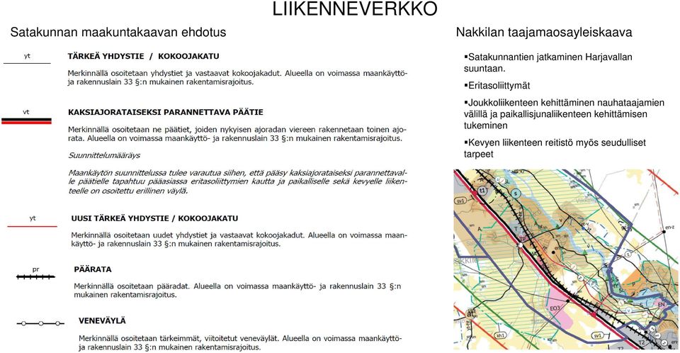 Eritasoliittymät Joukkoliikenteen kehittäminen nauhataajamien