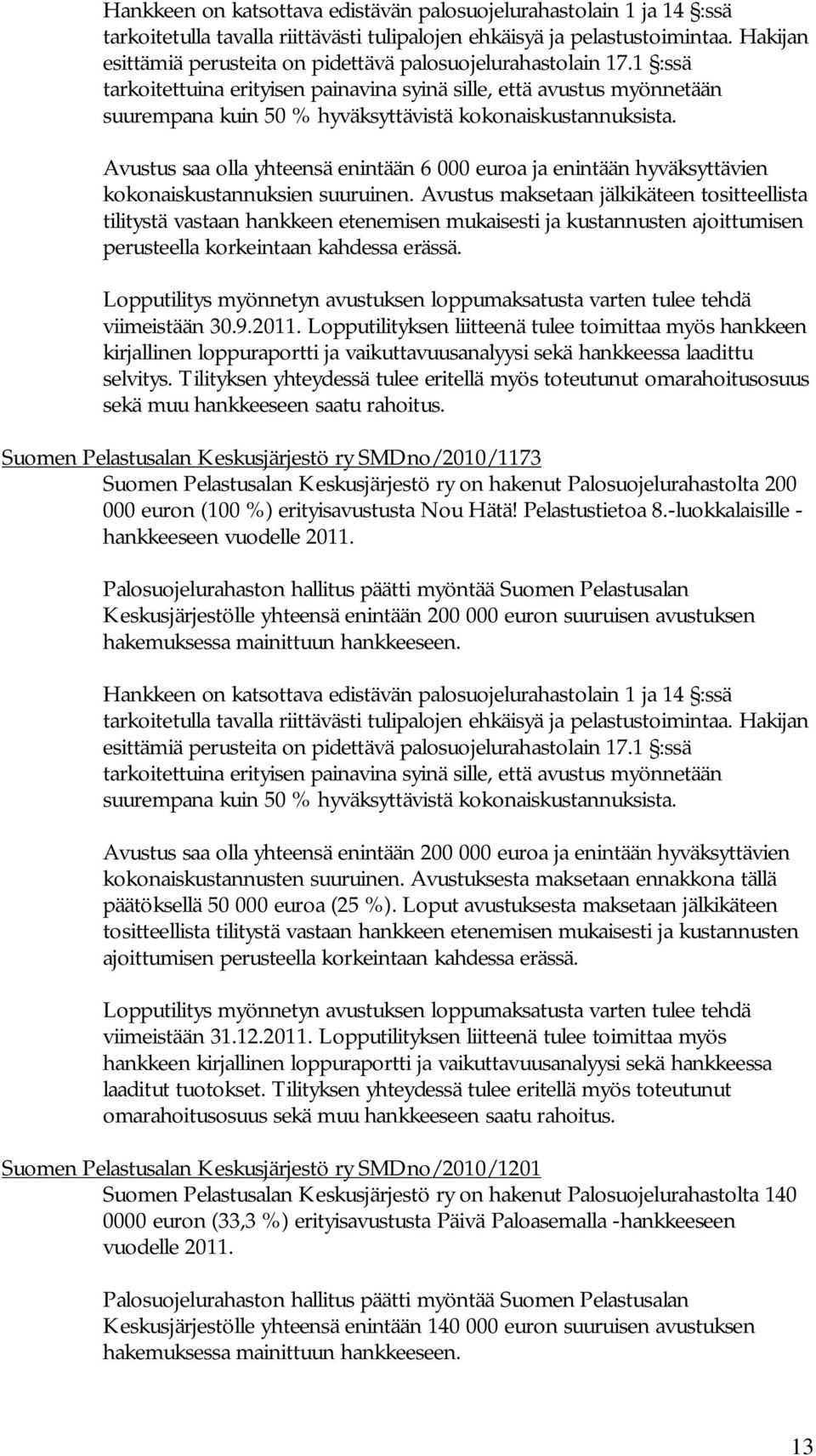 Lopputilityksen liitteenä tulee toimittaa myös hankkeen kirjallinen loppuraportti ja vaikuttavuusanalyysi sekä hankkeessa laadittu selvitys.