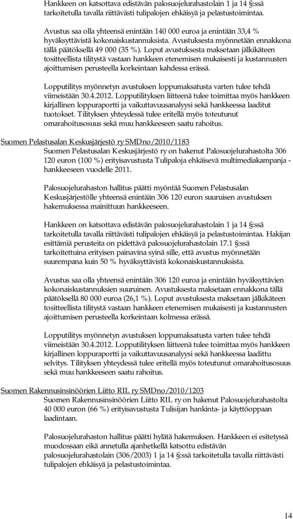 Lopputilityksen liitteenä tulee toimittaa myös hankkeen kirjallinen loppuraportti ja vaikuttavuusanalyysi sekä hankkeessa laaditut tuotokset.