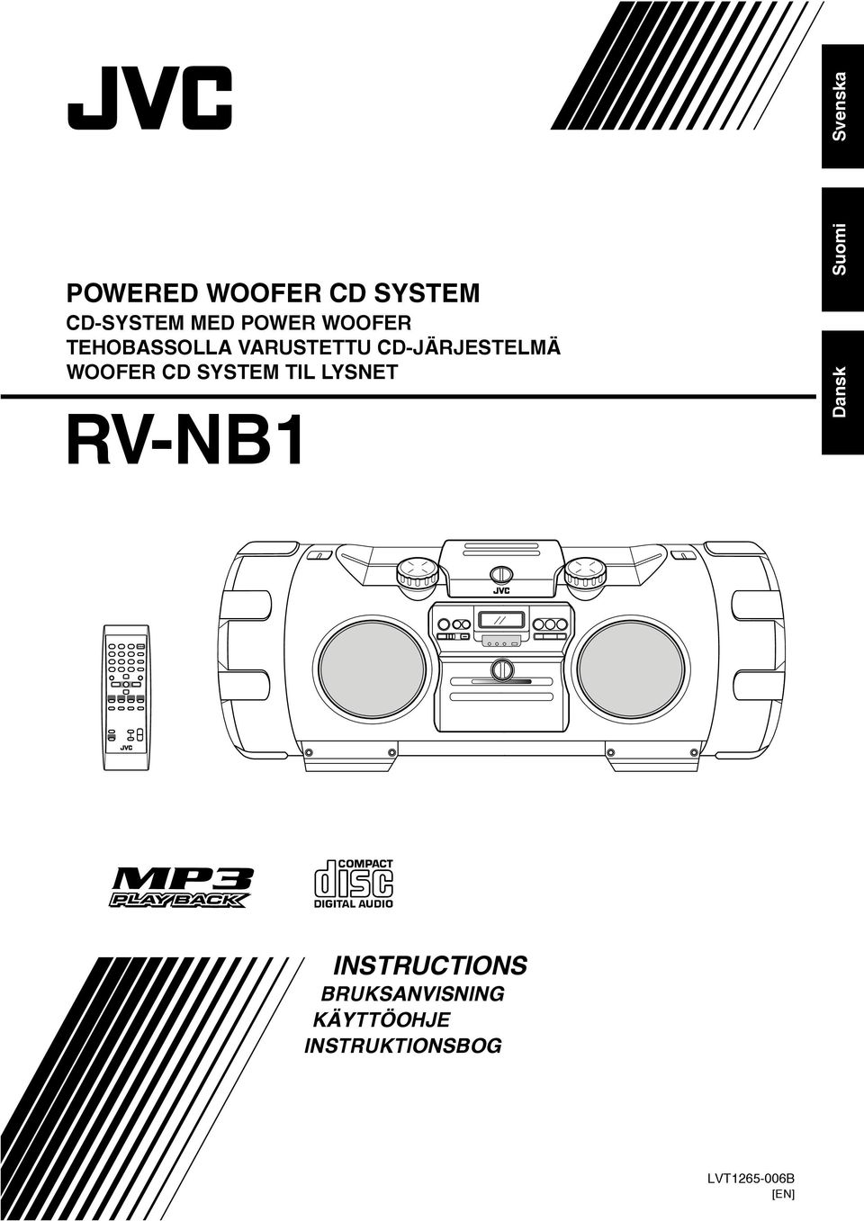 WOOFER CD SYSTEM TIL LYSNET RV-NB1 Suomi Dansk