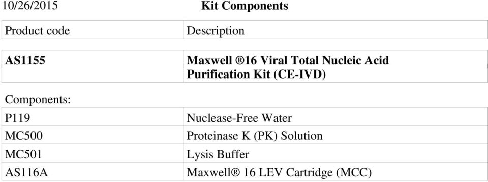 Nucleic Acid Purification Kit (CE-IVD) Nuclease-Free Water
