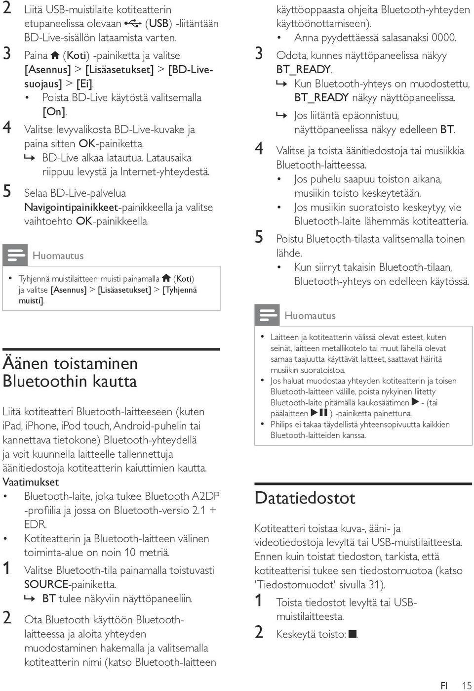 4 Valitse levyvalikosta BD-Live-kuvake ja paina sitten OK-painiketta. BD-Live alkaa latautua. Latausaika riippuu levystä ja Internet-yhteydestä.