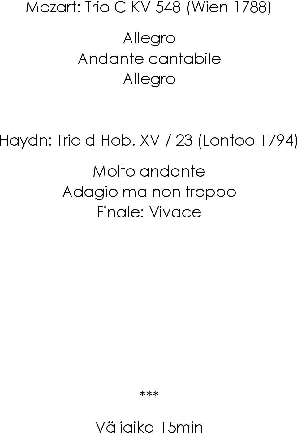 XV / 23 (Lontoo 1794) Molto andante Adagio