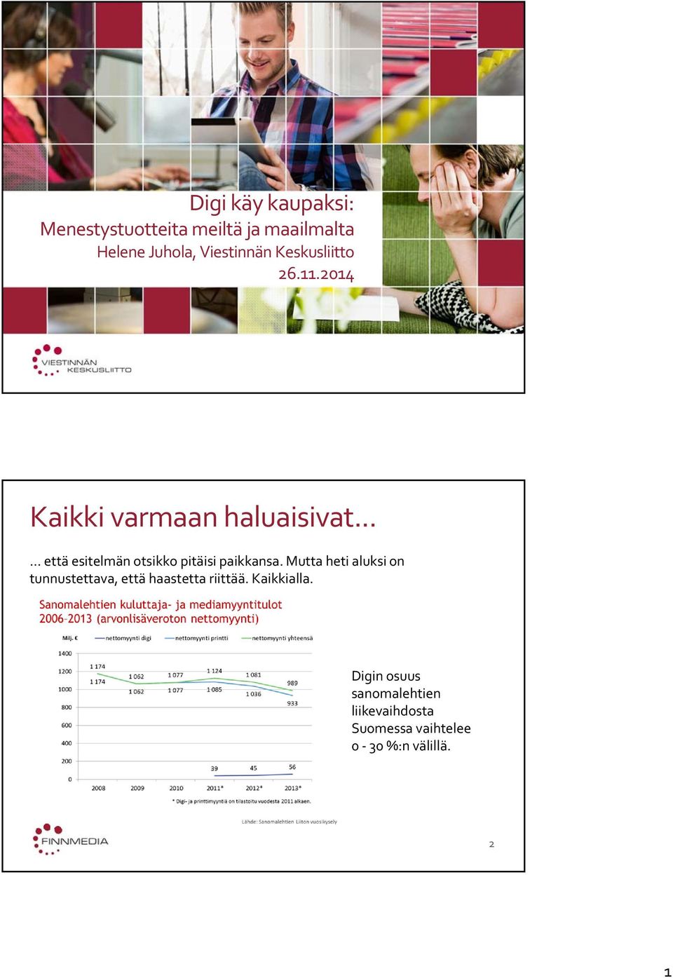 ..... että esitelmän otsikko pitäisi paikkansa.
