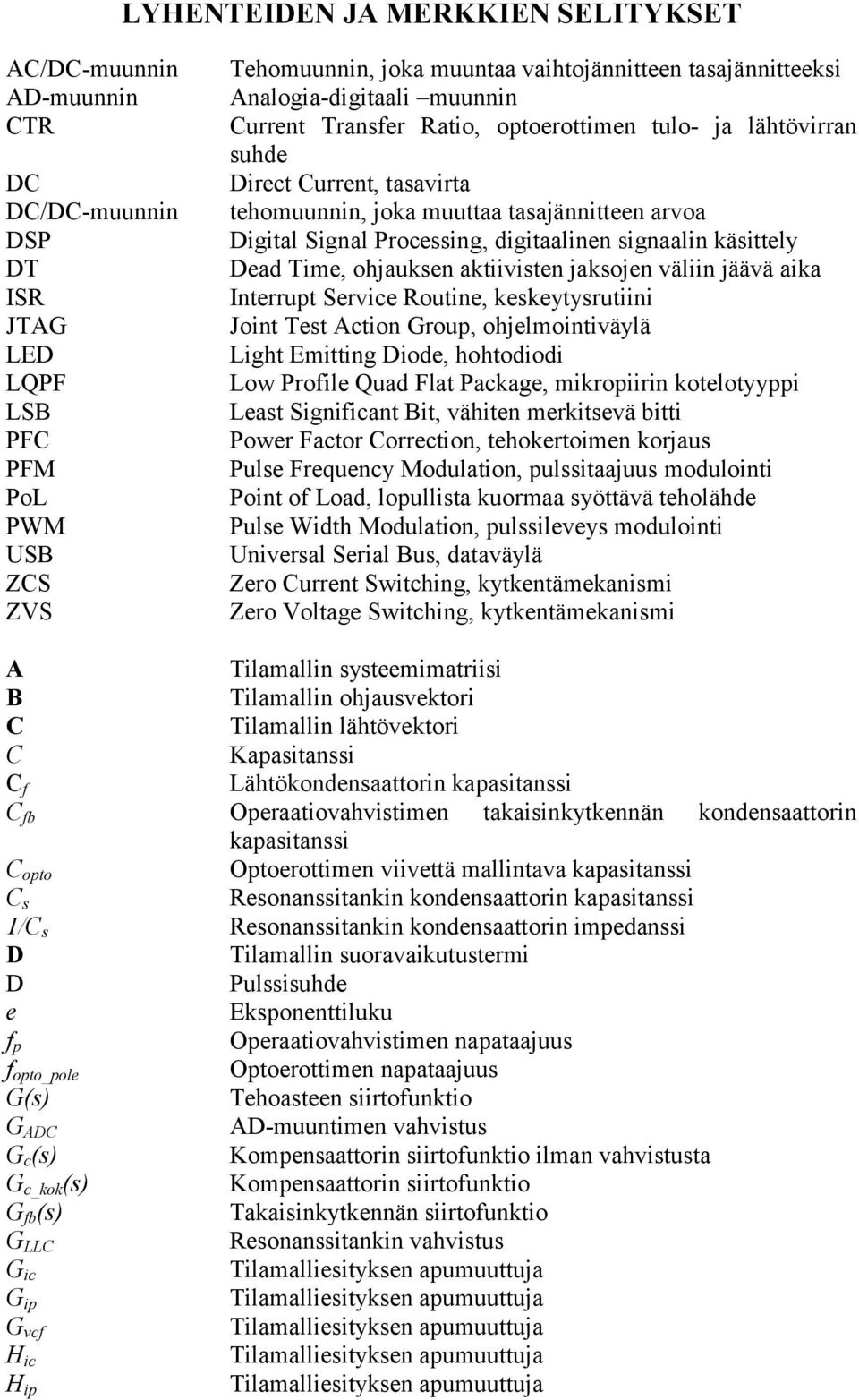 aktiivitn jakojn väliin jäävä aika Intrrupt Srvic outin, kkytyrutiini Joint Tt Action Group, ohjlointiväylä ight Eitting Diod, hohtodiodi ow Profil Quad Flat Packag, ikropiirin kotlotyyppi at