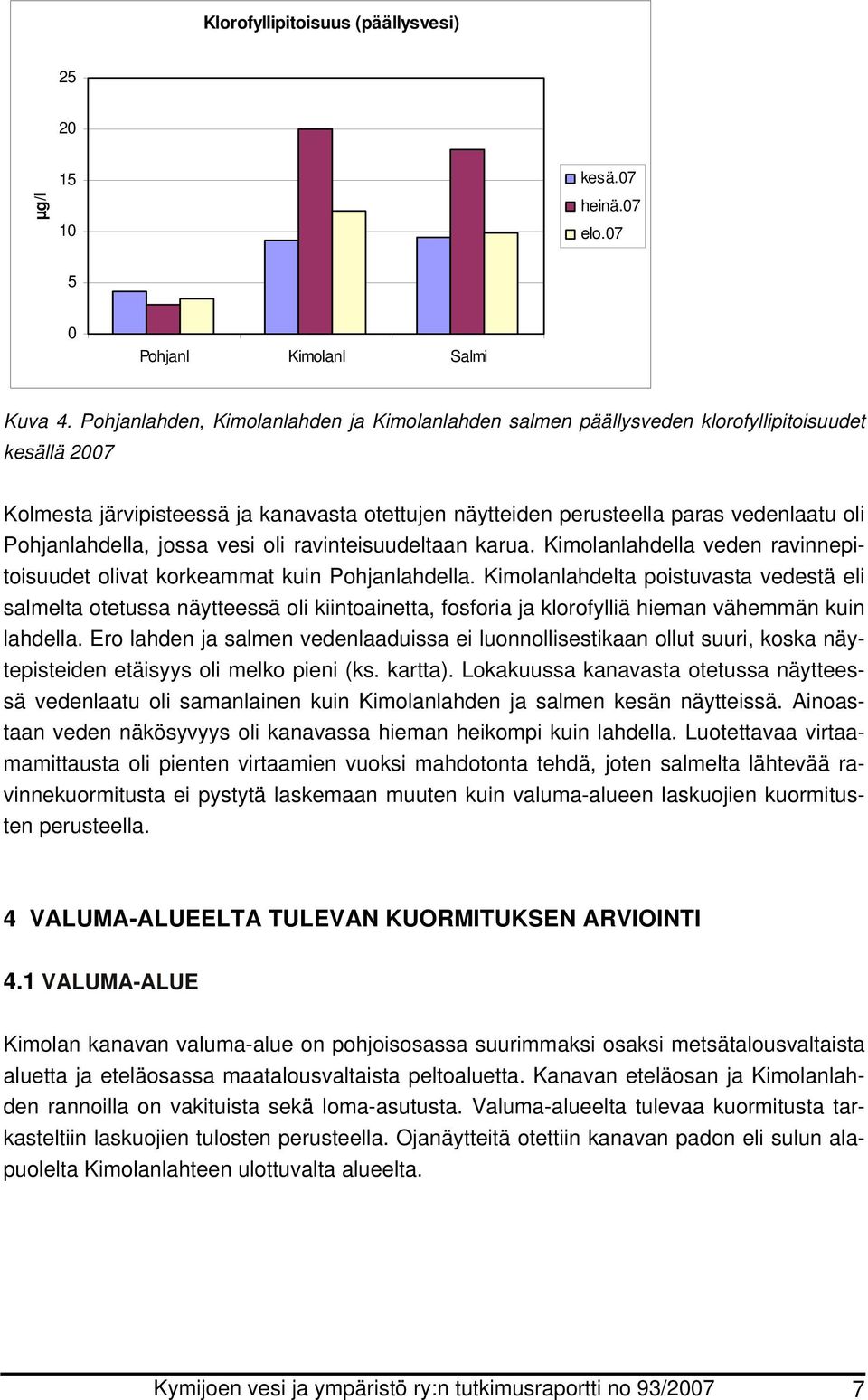 Pohjanlahdella, jossa vesi oli ravinteisuudeltaan karua. Kimolanlahdella veden ravinnepitoisuudet olivat korkeammat kuin Pohjanlahdella.
