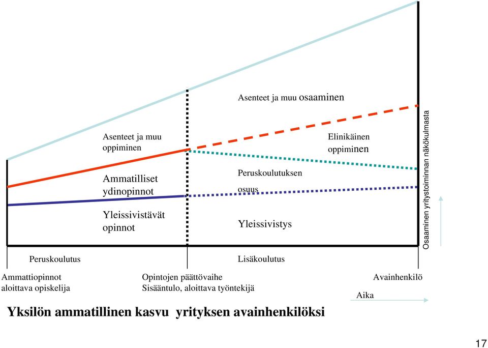 näkökulmasta Peruskoulutus Lisäkoulutus Ammattiopinnot aloittava opiskelija Opintojen päättövaihe