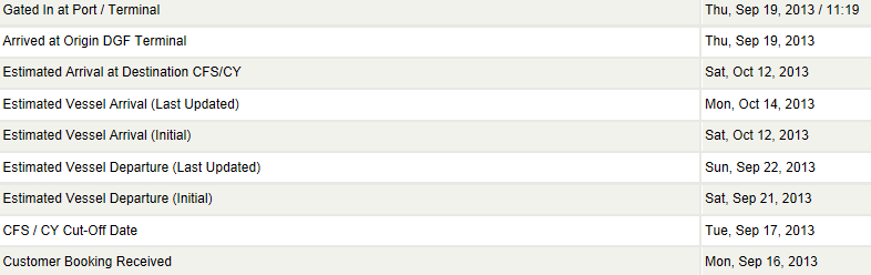 MERILÄHETYKSEN SEURANTATIEDOT 1/2 Yksityiskohtaisemmat lähetystiedot kuin DHL Public Tracking sivuilla. (esim.