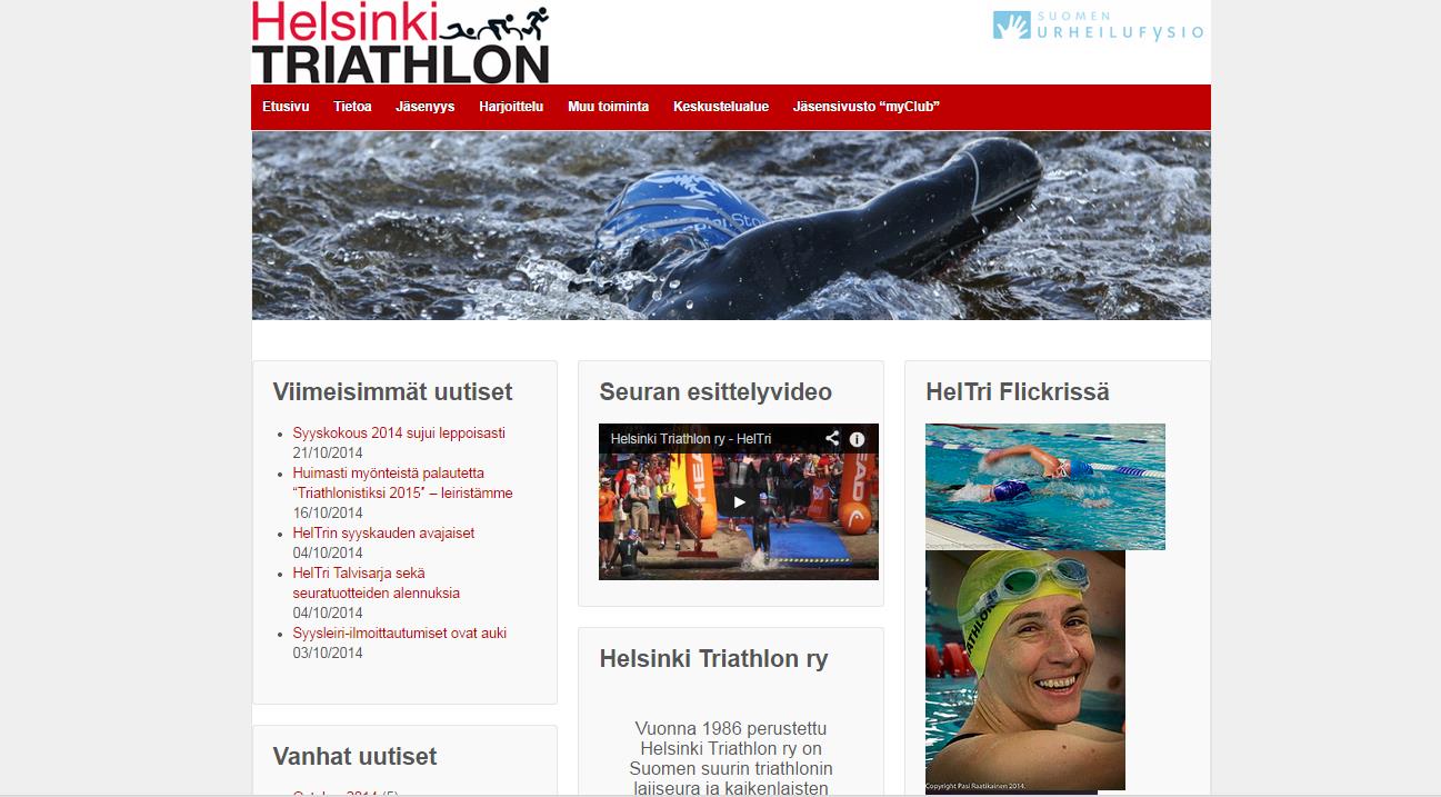 KUVAUS Sivu 6 / 6 Kuva 5. Seuran kotisivuston etusivu. Sopimus on toistaiseksi voimassa oleva. Laskutus tapahtuu kalenterivuosittain.