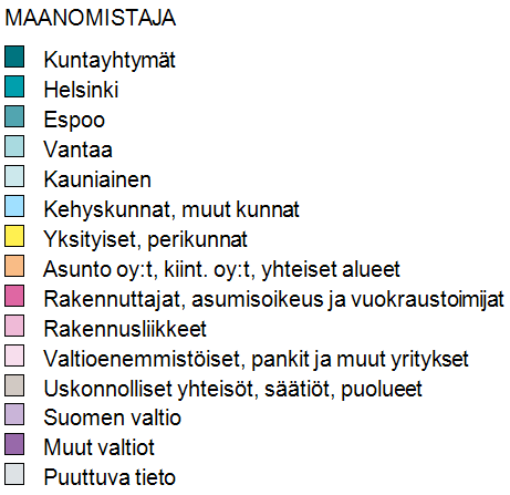 14 Kolmannella FME-työpöydällä tehdään varsinainen maanomistajien luokittelu 40 eri luokkaan. Käytännössä tässä vaiheessa etsitään tiettyjä merkkijonoja omistajan nimen sisältävästä kentästä.