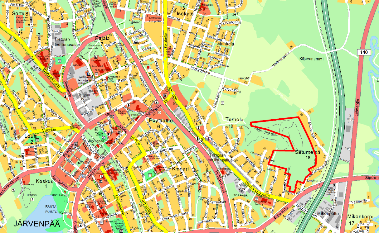 1 MITÄ TAPAHTUU JA MISSÄ? 18. kaupunginosan, Satumetsän, ja 19. kaupunginosan, Terholan, alueella on käynnissä asemakaavahanke nimeltään Rousun alue.
