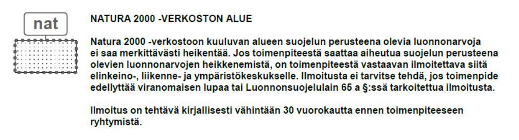 FCG SUUNNITTELU JA TEKNIIKKA OY KAAVASELOSTUS 80 (101) 6.3.7 Liikenne 6.3.8 Muut merkinnät Merkinnällä on osoitettu Natura 2000 -verkostoon kuuluvat alueet.