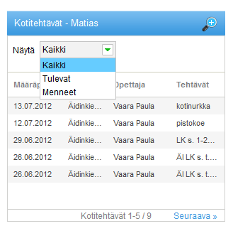 15 / 21 Laajennetussa näkymässä on mahdollista asettaa tavoitearvosana jokaiseen tulevaan kokeeseen. Tavoitteet tallennetaan Tallenna tavoitteet -painikkeella. 4.