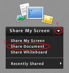 IT-palvelut 7 Share -pod: Dokumentin jakaminen Pudotusvalikosta: Share Document Tuetut tiedostomuodot:.ppt,.pptx.