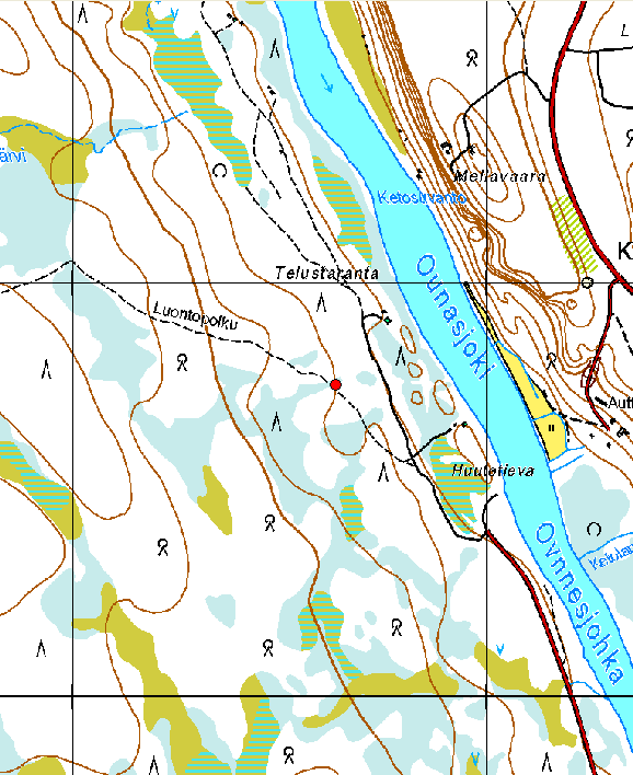 Kartta 4. Kylmäsenjänkkä, pyyntikuoppa.