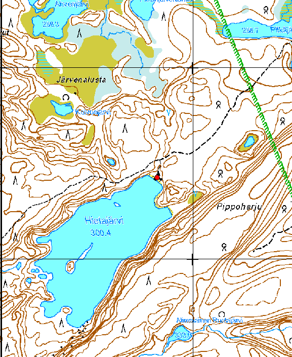 Kartta 17. Hietajärvi, asuinpaikka.