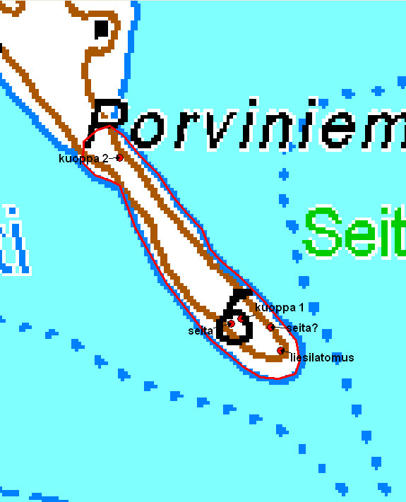 Kartta 19. Porviniemi, muinaisjäännösryhmä.