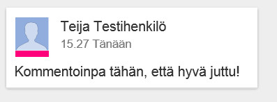 Kommentointi Mikäli käyttäjille on dokumentin jakamisen yhteydessä asetettu muokkaus tai kommentointioikeudet asiakirjaan, he voivat tehdä siihen kommentteja.