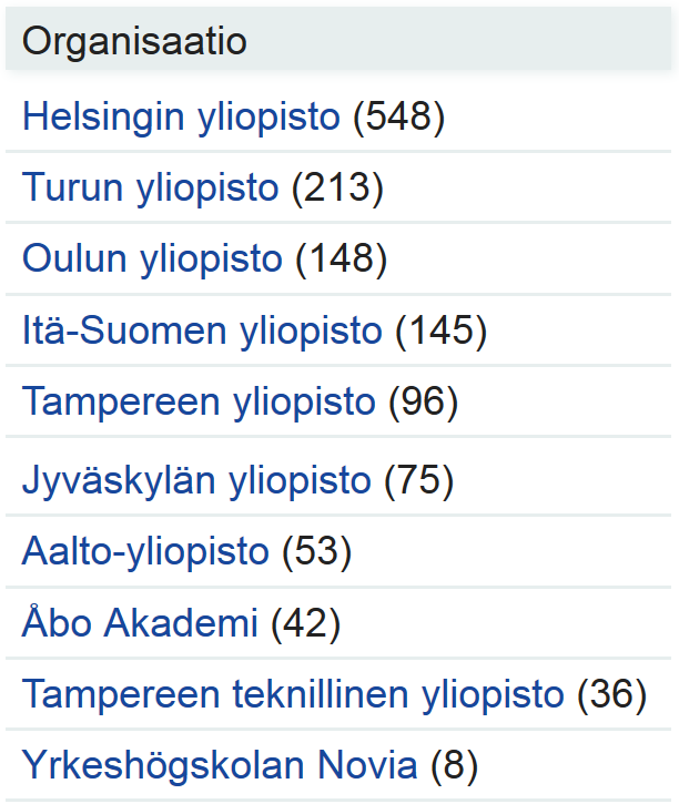 PLOS One ja muut megalehdet (2) Suomalaisten korkeakoulujen