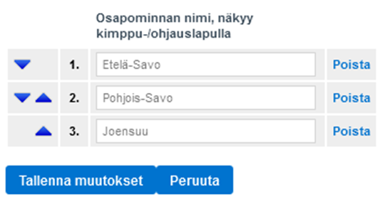 Voit suunnitella eri alueille lähetyksistä omat