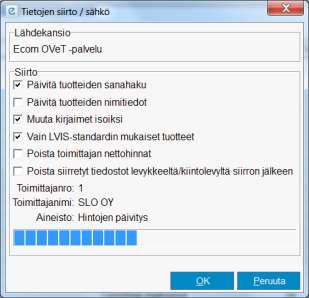 2.3 Tiedot siirtyvät Ovet palvelusta Ecomiin Tiedonsiirron ensimmäisessä vaiheessa ohjelma hakee Internetin yli tiedostot ensin tietokoneelle.