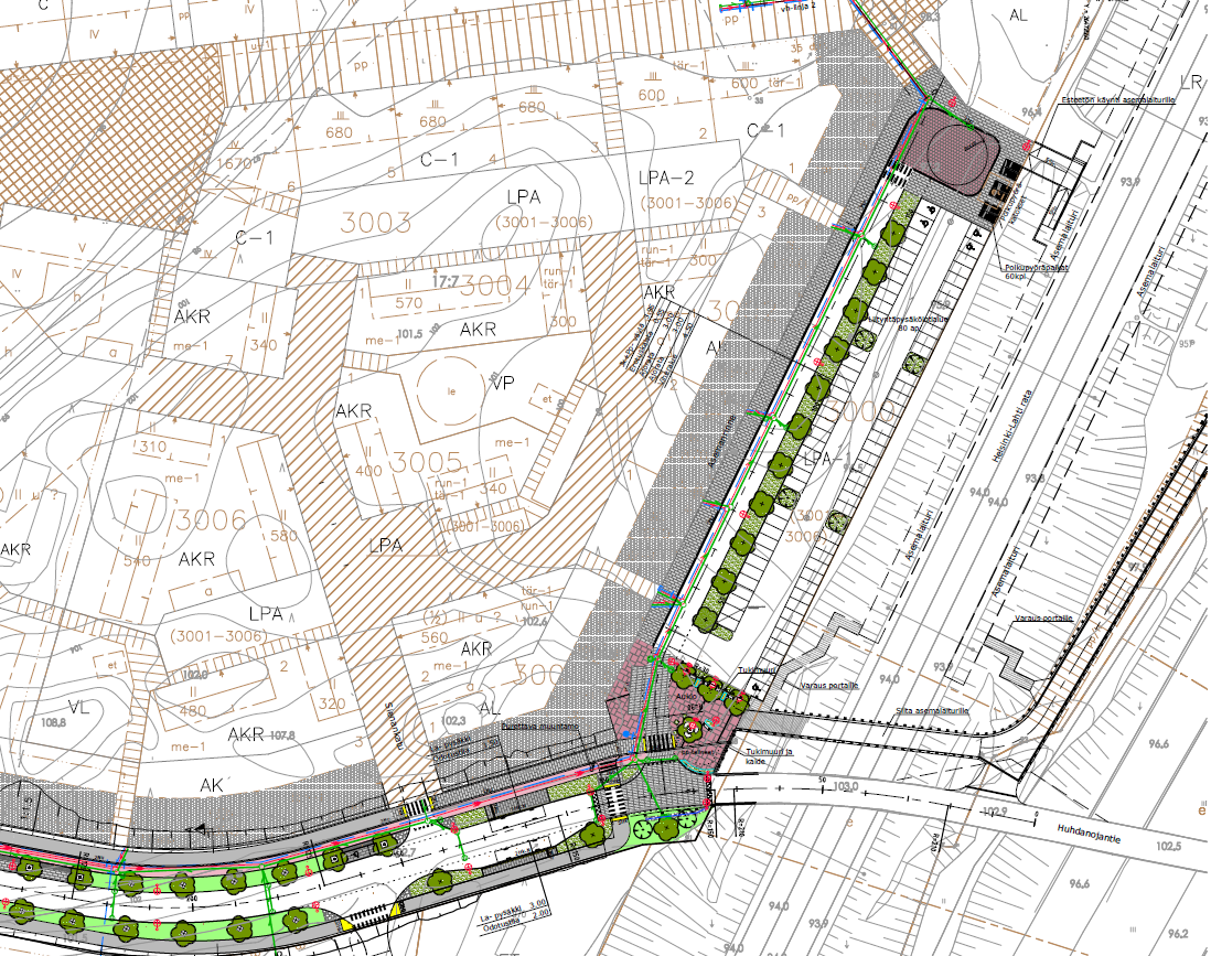 Katusuunnittelu ja Hennan aseman liikennejärjestelyt Aseman laitureiden suunnittelu käynnistyi 12/2015 -> Asemanrinteen ja Hennan bulevardin alkuosuuden katusuunnitelmat