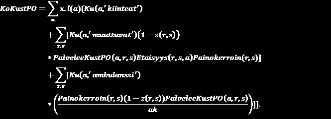 Kustannusoptimointi 2-vaiheisesti