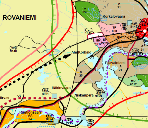 7 (22) Rovaniemen vaihemaakuntakaava Rovaniemen vaihemaakuntakaava on vahvistettu ympäristöministeriössä 26.5.2010. Kaava-alue sijoittuu Rovaniemen kaupungin ja Ranuan kunnan alueille.