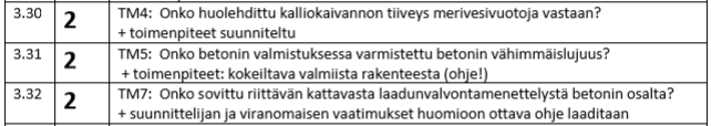 28 Työryhmän ensimmäinen tehtävä on tunnistaa kysymyskohdat, joissa riskin todetaan olla kohdalla.