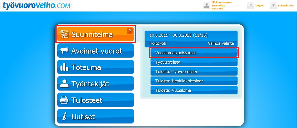 He voivat lisätä tarvittavia jaksoja. Takaisin valikkonäkymään pääset alareunan Vaihda-painikkeesta.