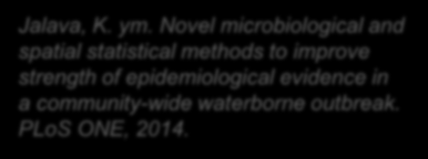 Arcobacter spp. Vuorelan talousvesiepidemiassa, heinäkuussa 2012 Näytteet: A) vesitorni ennen puhdistusta, B) verkostovesi kontaminaation aikana C) vesitorni puhdistuksen jälkeen *Lajeilla A.