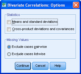 12 7. KORRELAATIOISTA Muuttujien välisiä korrelaatiokertoimia saadaan muodostettua Analyze-valikon valinnan Correlateproseduureilla.