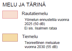 Kaavamuutosalue Kuva: Yleiskaava liite 13 / Ympäristön häiriötekijät ja rajoitukset Kuvassa on näkyvissä kaavamuutosalueella Ouluntien teoreettisen melualueen ulottuvuus Liikennemelu Kuva: