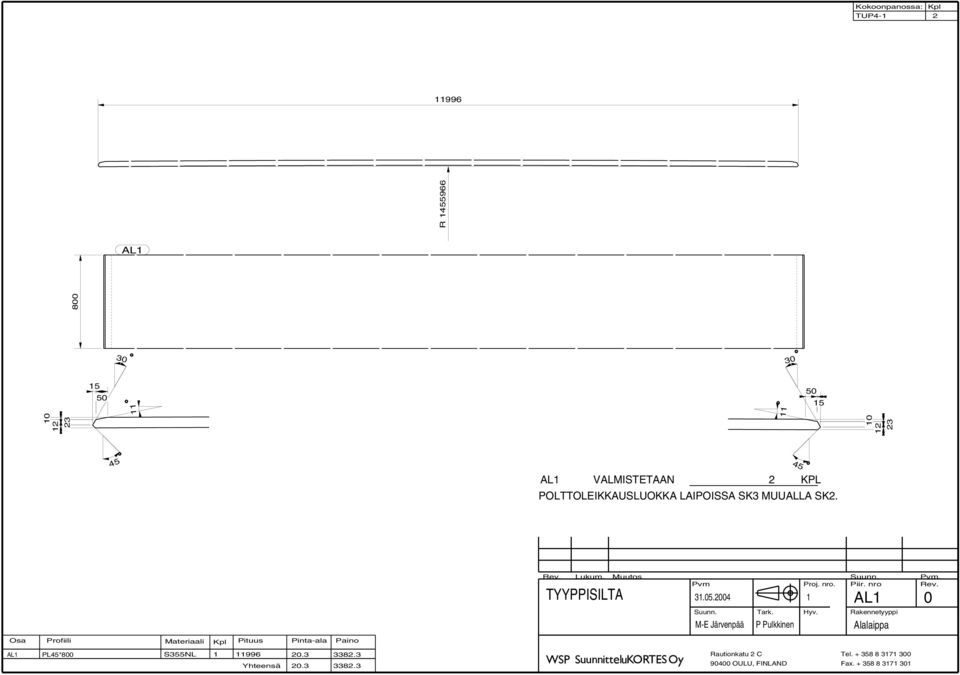 3 3382.3 Rev. Lukum. Muutos Proj. nro. Piir. nro 31.5.