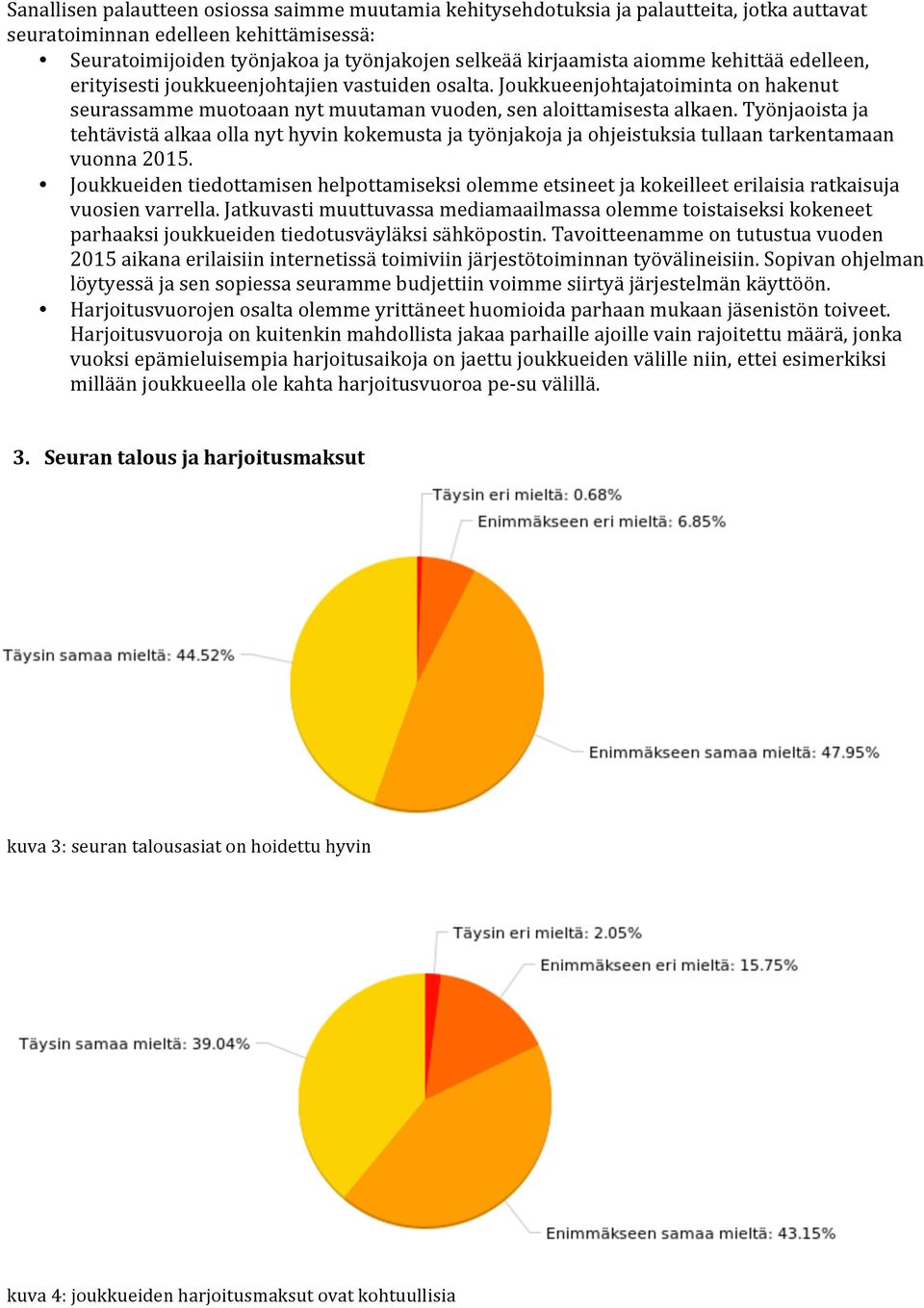 Työnjaoista ja tehtävistä alkaa olla nyt hyvin kokemusta ja työnjakoja ja ohjeistuksia tullaan tarkentamaan vuonna 2015.