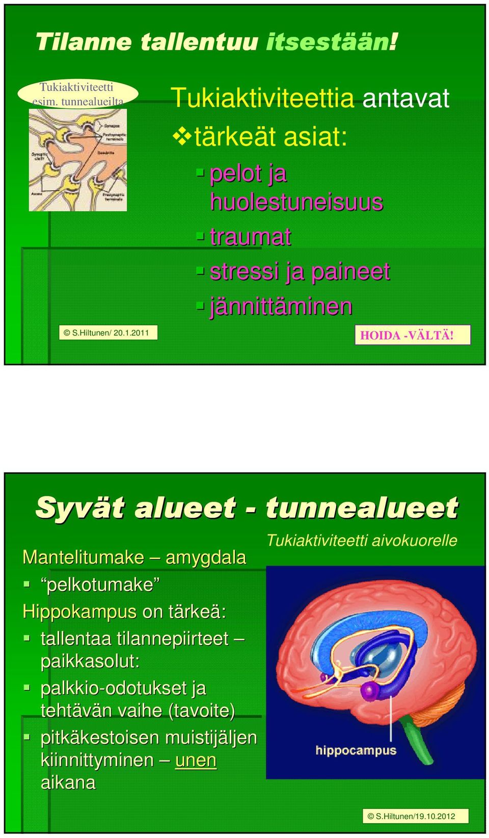 Hiltunen/ 20.1.2011 HOIDA -VÄLTÄ!