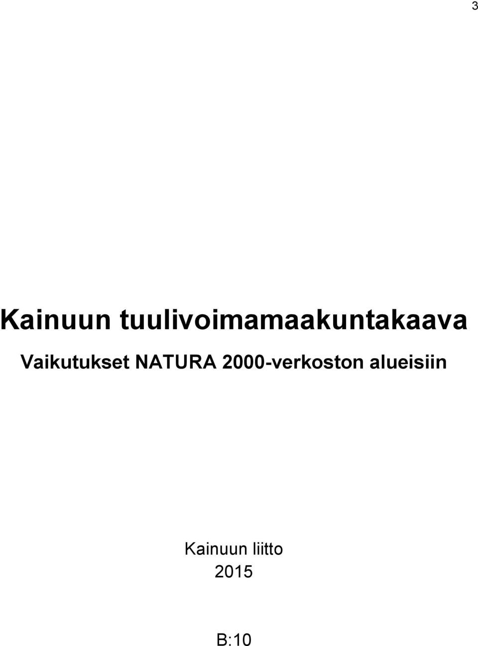 Vaikutukset NATURA