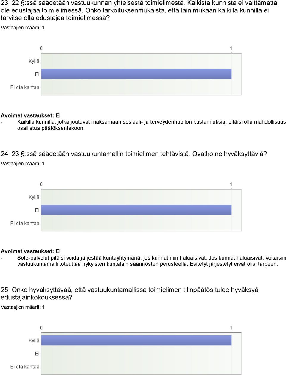 - Kaikilla kunnilla, jotka joutuvat maksamaan sosiaali- ja terveydenhuollon kustannuksia, pitäisi olla mahdollisuus osallistua päätöksentekoon. 24.