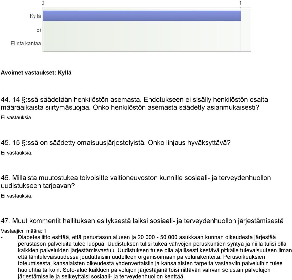 Muut kommentit hallituksen esityksestä laiksi sosiaali- ja terveydenhuollon järjestämisestä - Diabetesliitto esittää, että perustason alueen ja 20 000-50 000 asukkaan kunnan oikeudesta järjestää