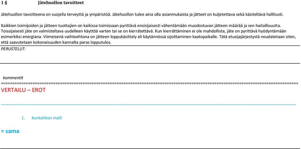 Toissijaisesti jäte on valmisteltava uudelleen käyttöä varten tai se on kierrätettävä. Kun kierrättäminen ei ole mahdollista, jäte on pyrittävä hyödyntämään esimerkiksi energiana.