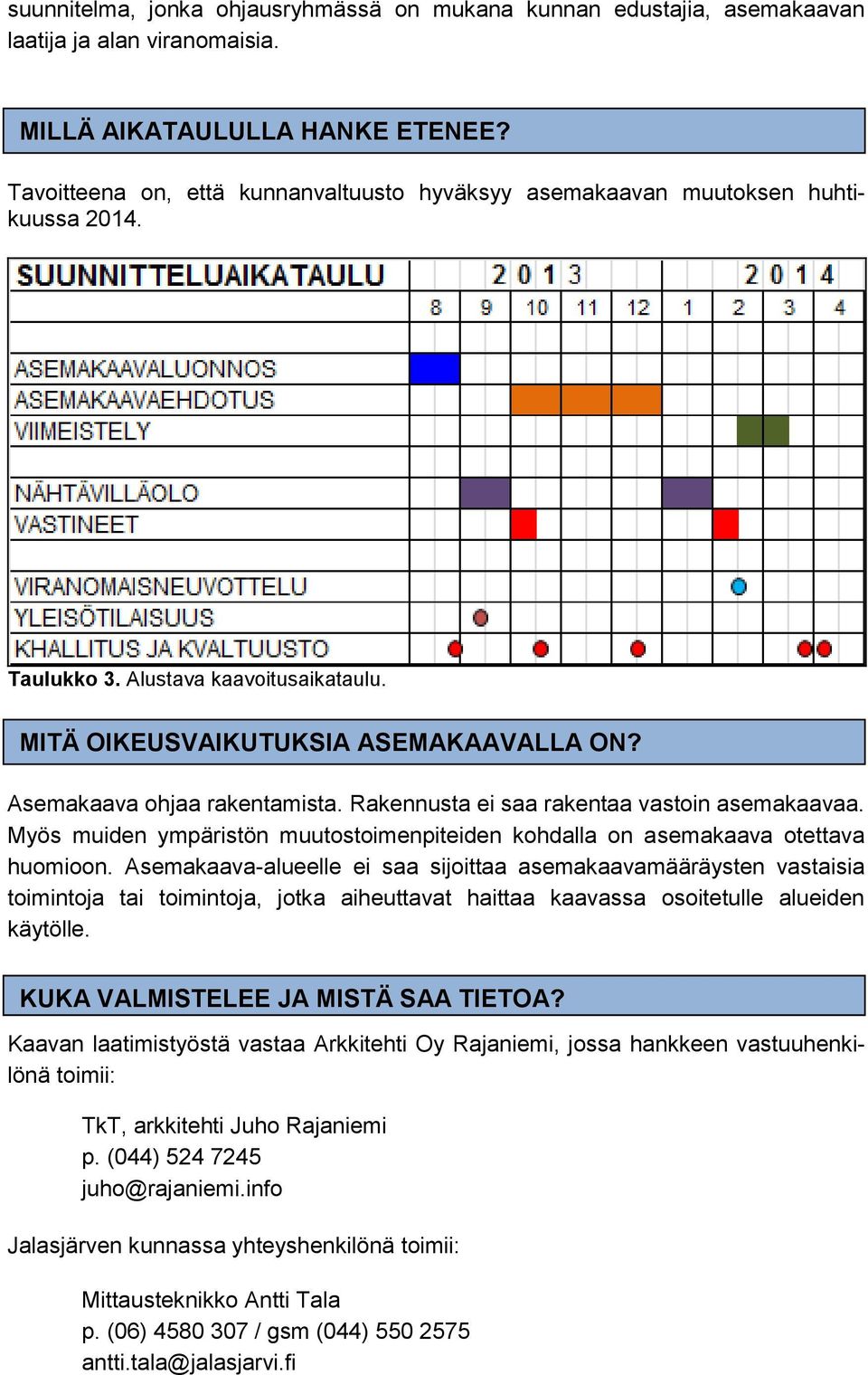 Rakennusta ei saa rakentaa vastoin asemakaavaa. Myös muiden ympäristön muutostoimenpiteiden kohdalla on asemakaava otettava huomioon.