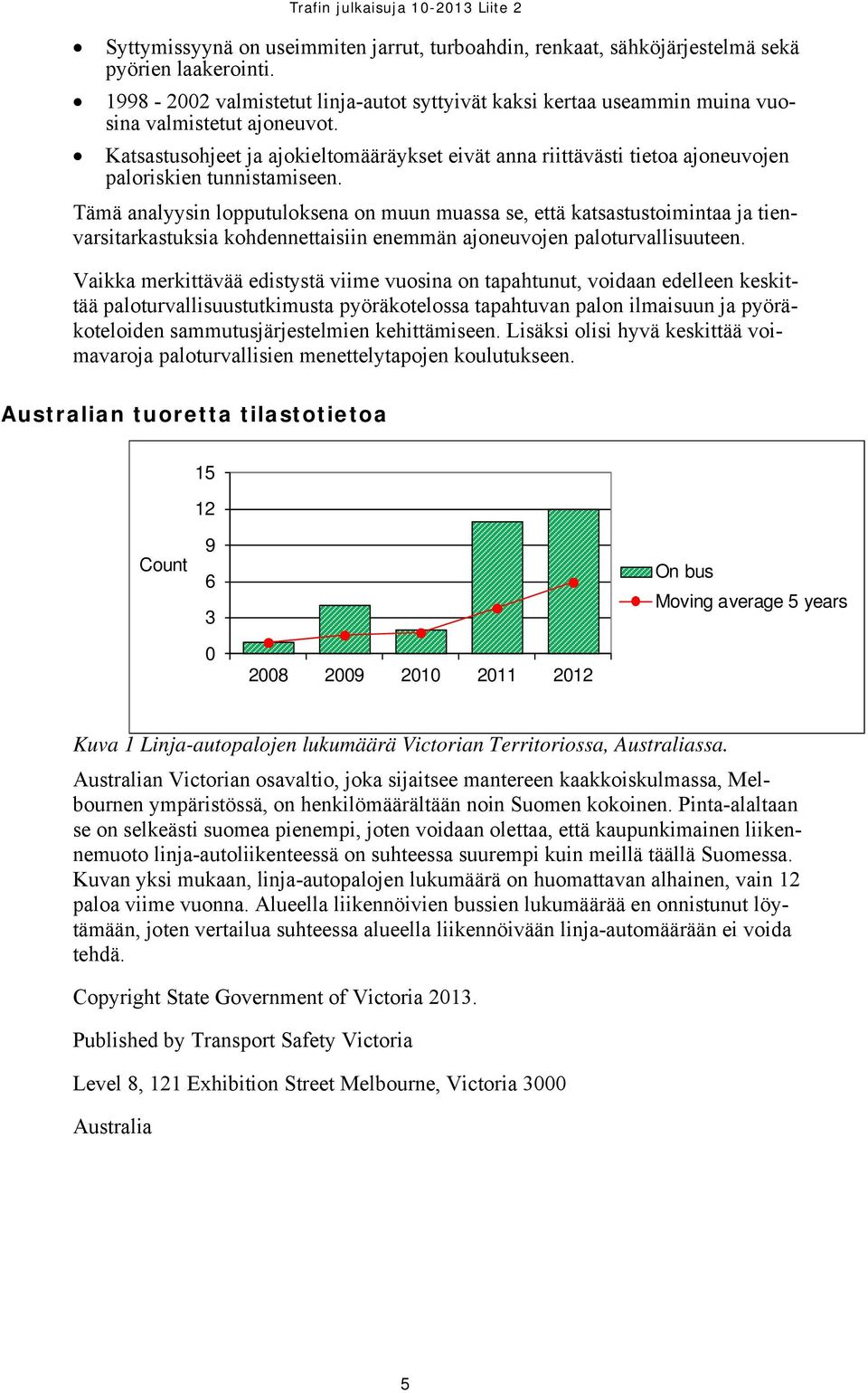 Katsastusohjeet ja ajokieltomääräykset eivät anna riittävästi tietoa ajoneuvojen paloriskien tunnistamiseen.