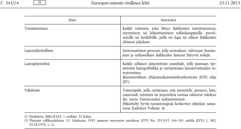 proviisoreille tai henkilöille, joilla on lupa tai oikeus lääkkeiden yleiseen jakeluun.