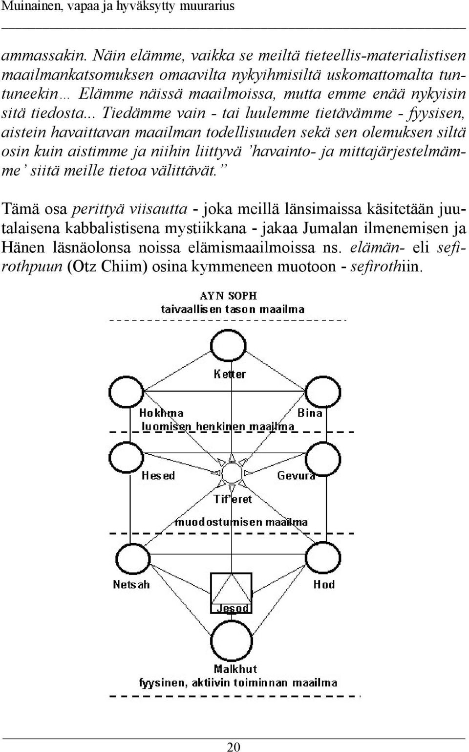 sitä tiedosta.