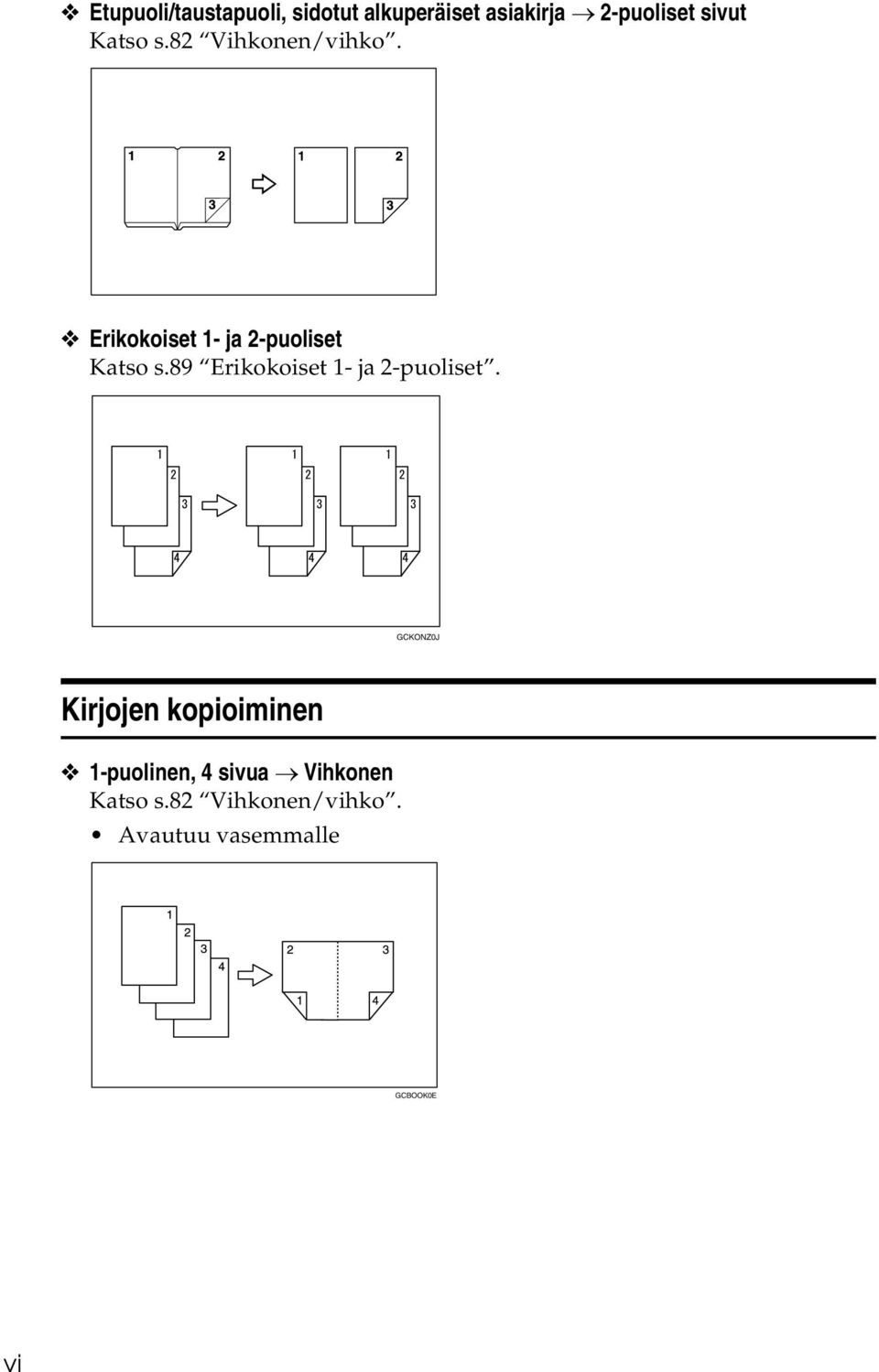 89 Erikokoiset 1- ja -puoliset.