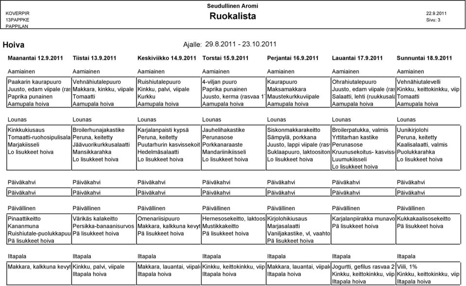 2011 Keskiviikko 14.9.