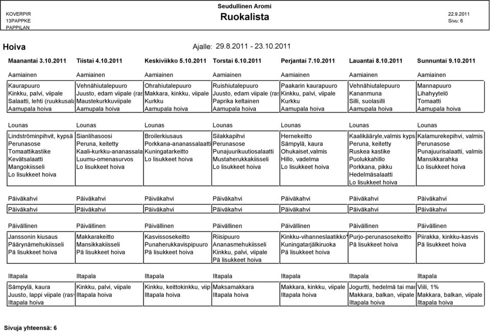 2011 Keskiviikko 5.10.