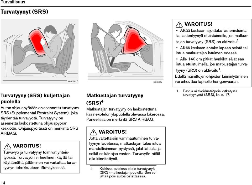 Edellä mainittujen ohjeiden laiminlyöminen voi aiheuttaa lapselle hengenvaaran.