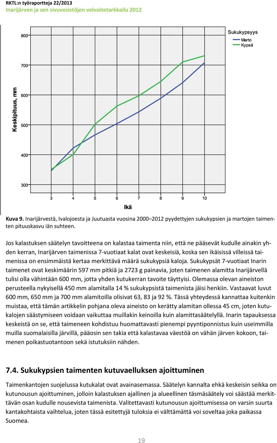 taimenissa on ensimmäistä kertaa merkittävä määrä sukukypsiä kaloja.